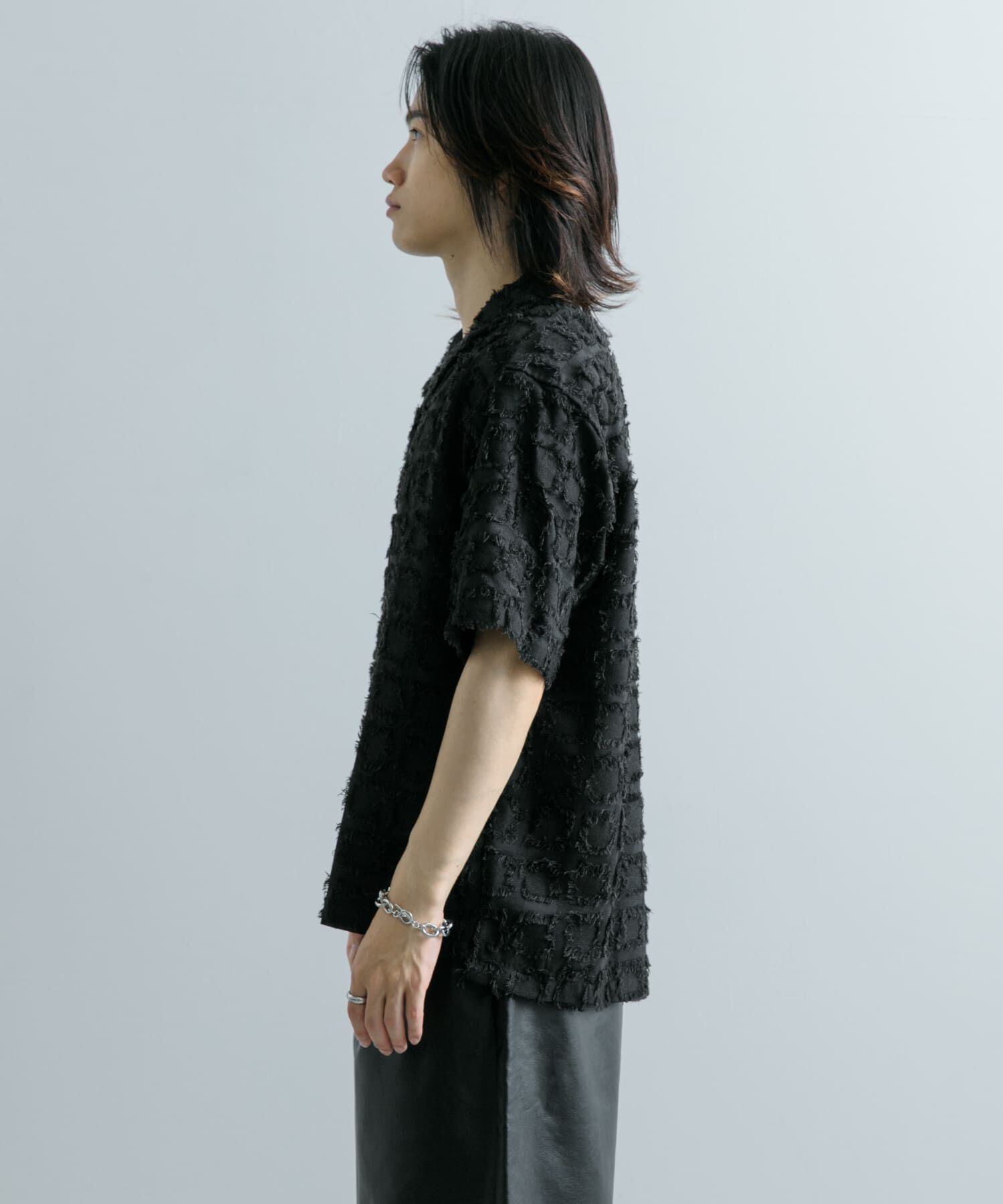 SENSE OF PLACE by URBAN RESEARCH「フリンジオープンカラーシャツ(5分袖)」|シャツ・ブラウス|