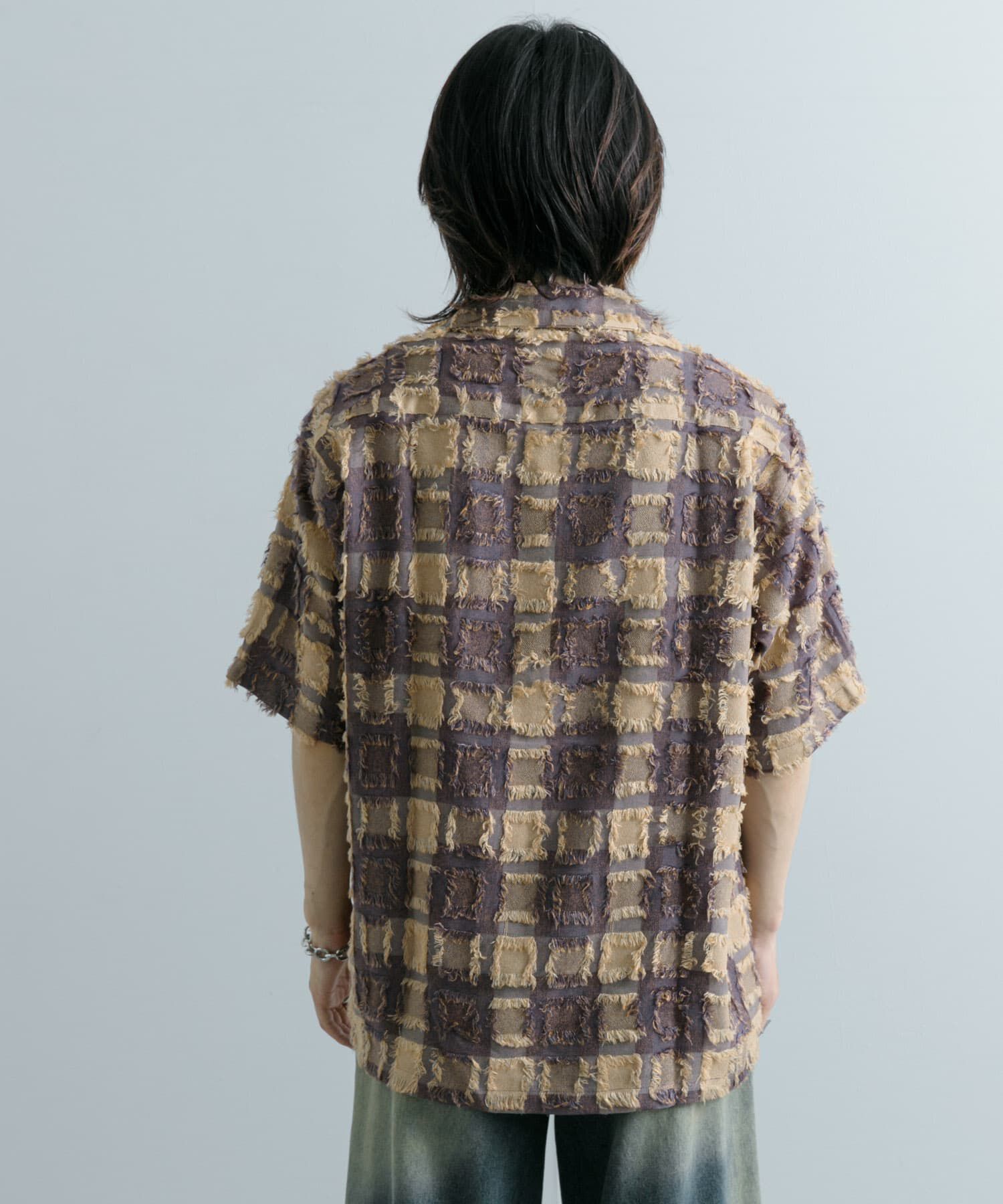 SENSE OF PLACE by URBAN RESEARCH「フリンジオープンカラーシャツ(5分袖)」|シャツ・ブラウス|