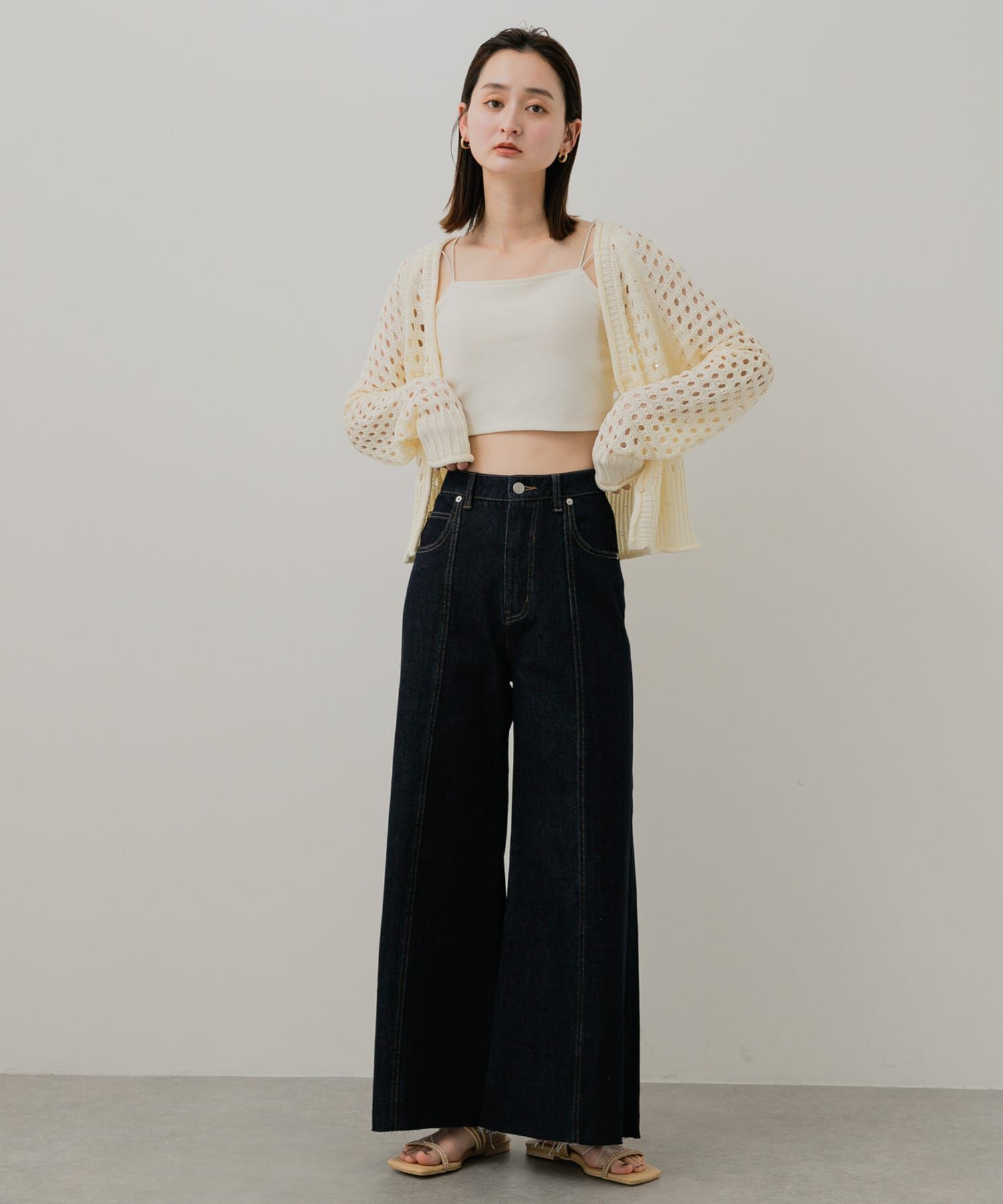 SENSE OF PLACE by URBAN RESEARCH「スパンコールメッシュカーディガン」|カーディガン|