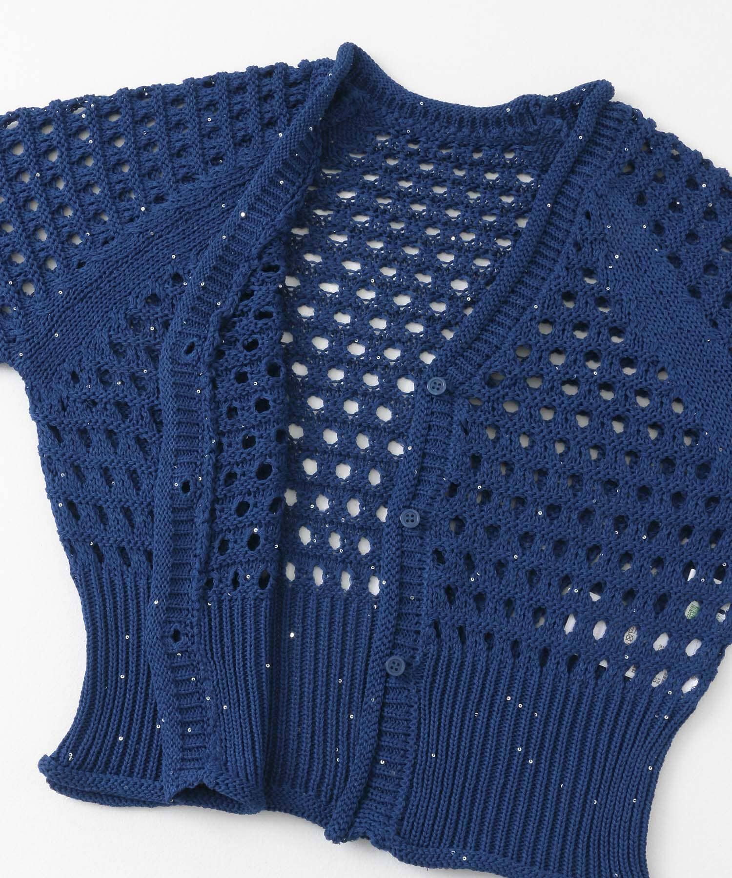 SENSE OF PLACE by URBAN RESEARCH「スパンコールメッシュカーディガン」|カーディガン|