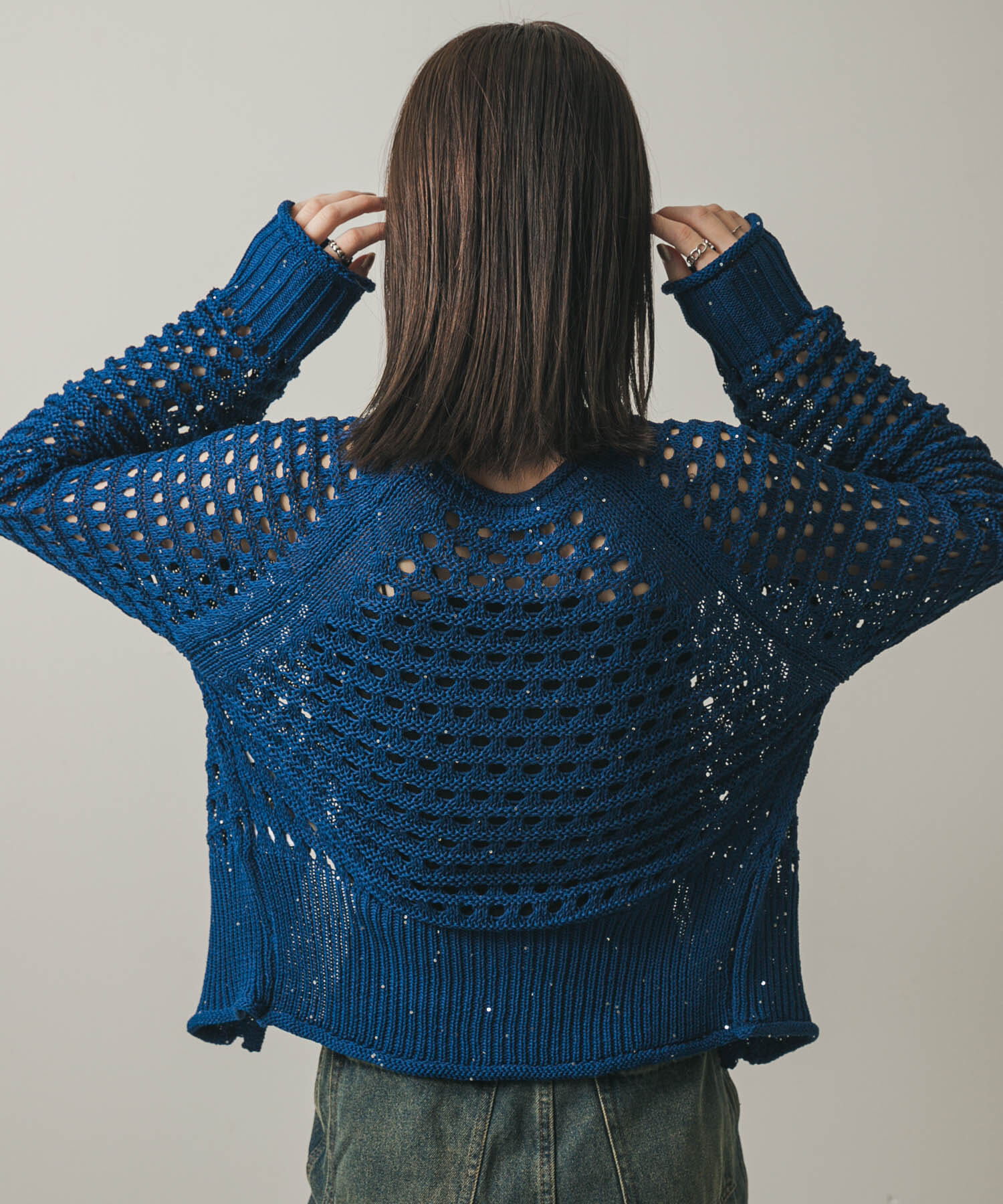 SENSE OF PLACE by URBAN RESEARCH「スパンコールメッシュカーディガン」|カーディガン|