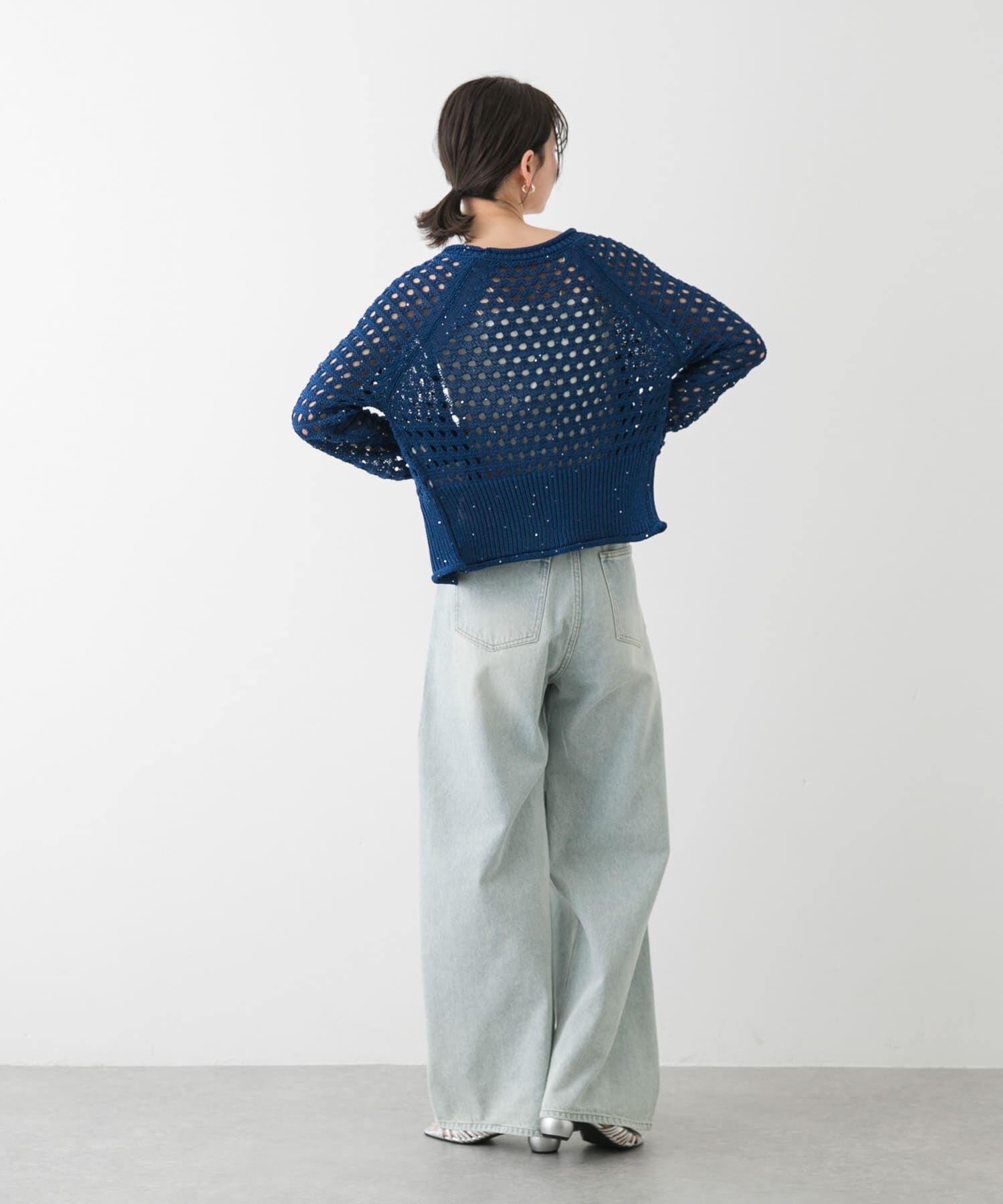 SENSE OF PLACE by URBAN RESEARCH「スパンコールメッシュカーディガン」|カーディガン|