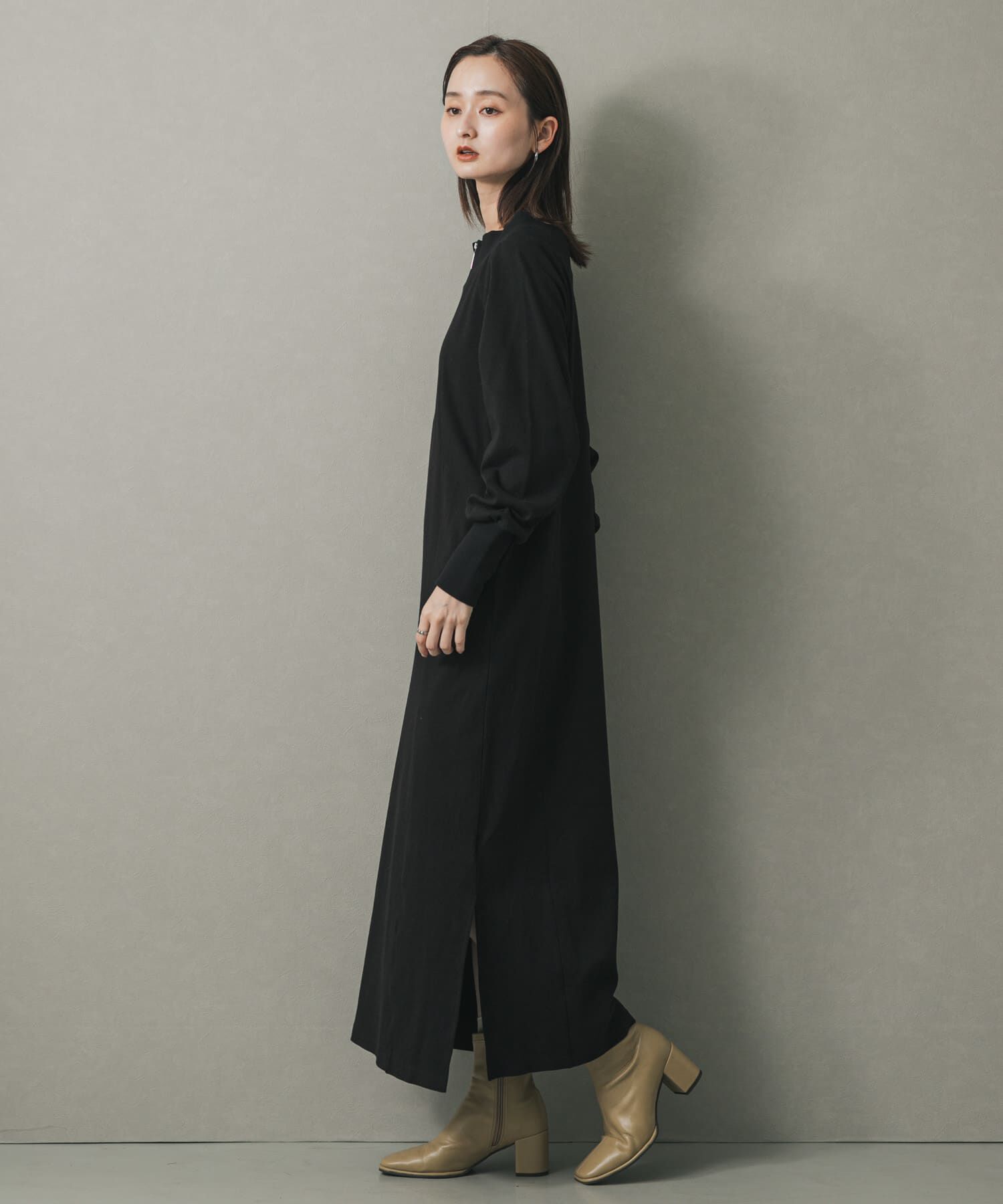 SENSE OF PLACE by URBAN RESEARCH「オフショルハーフジップワンピース」|ワンピース|