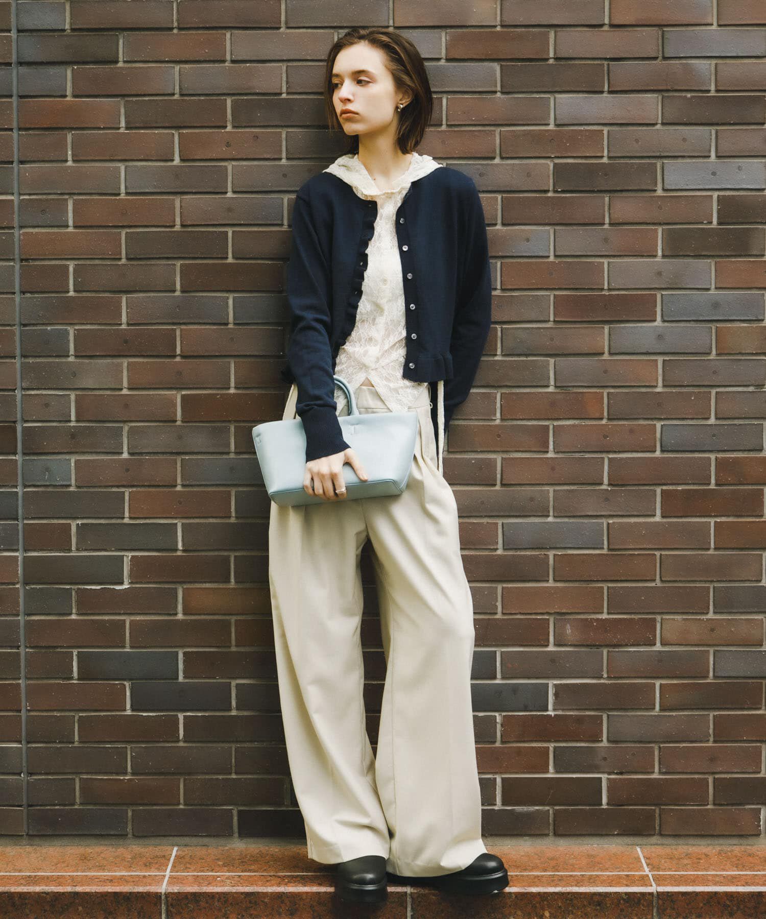 SENSE OF PLACE by URBAN RESEARCH「『洗濯可』フリルトリムニットカーディガン」|ニット・セーター|