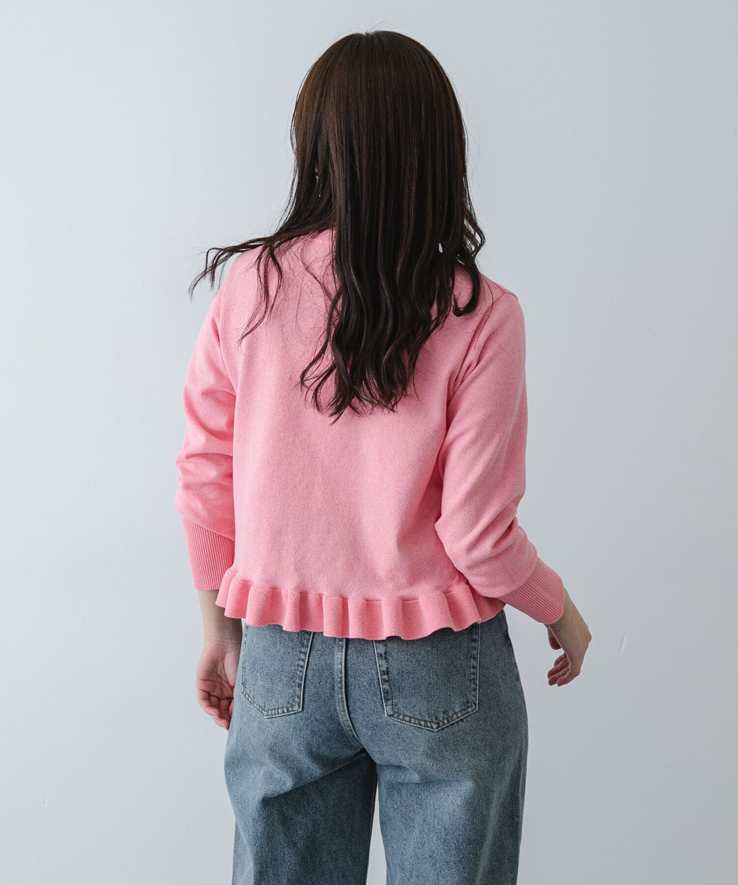 SENSE OF PLACE by URBAN RESEARCH「『洗濯可』フリルトリムニットカーディガン」|ニット・セーター|