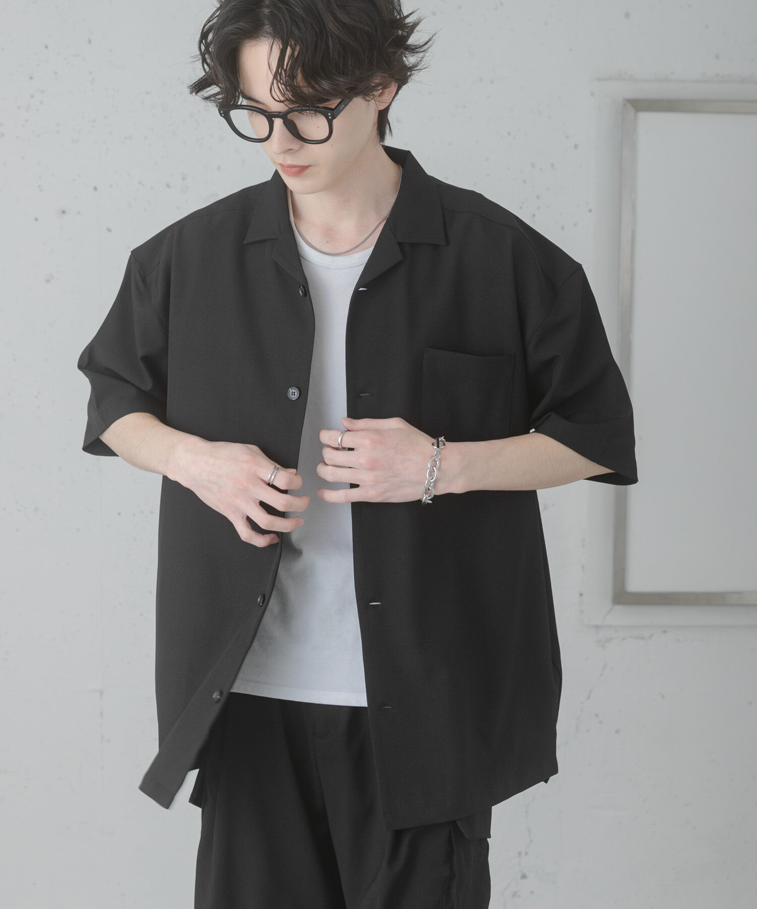 SENSE OF PLACE by URBAN RESEARCH「『速乾』ドライタッチオープンカラールーズショートスリーブシャツ」|シャツ・ブラウス|