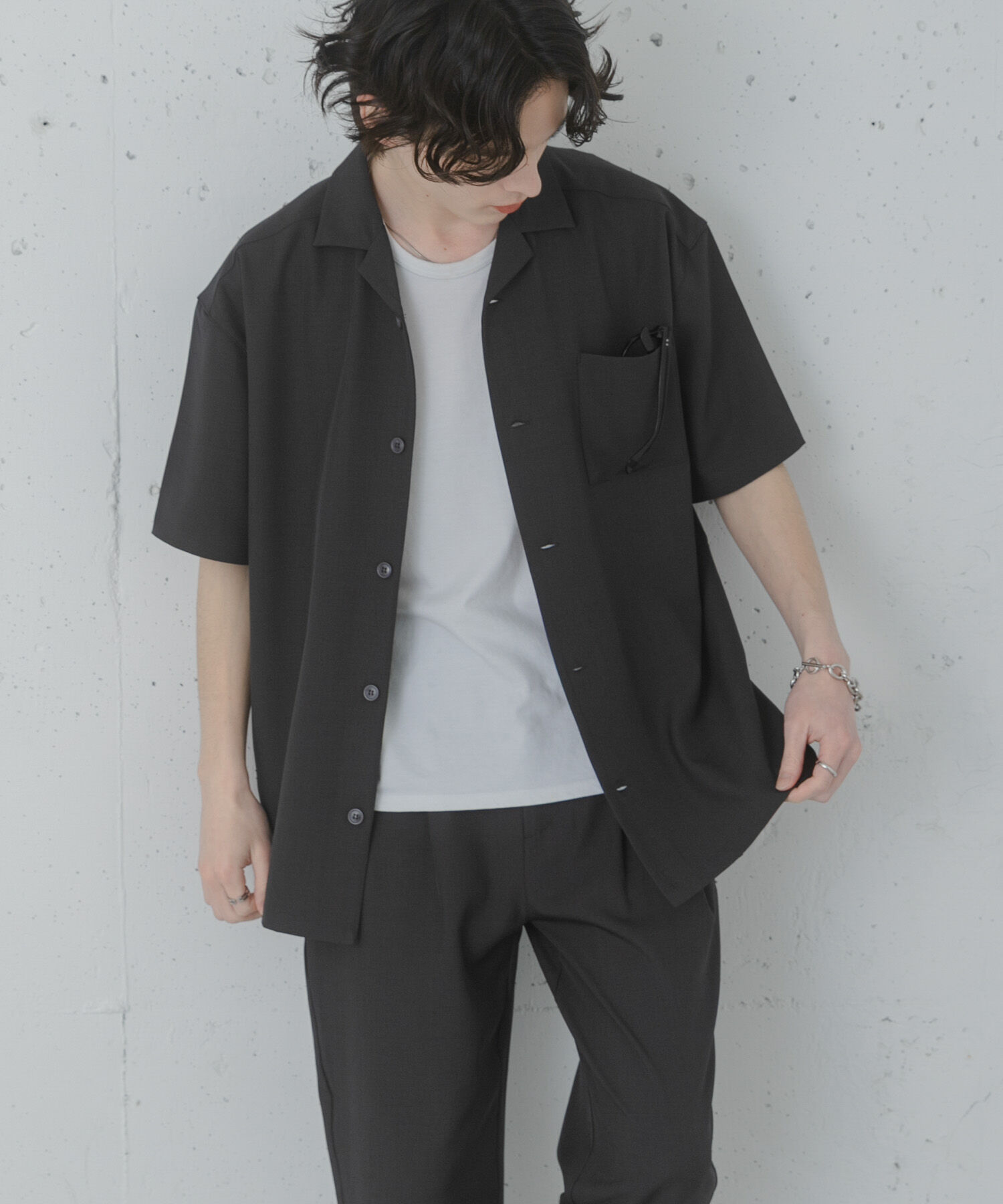 SENSE OF PLACE by URBAN RESEARCH「『速乾』ドライタッチオープンカラールーズショートスリーブシャツ」|シャツ・ブラウス|