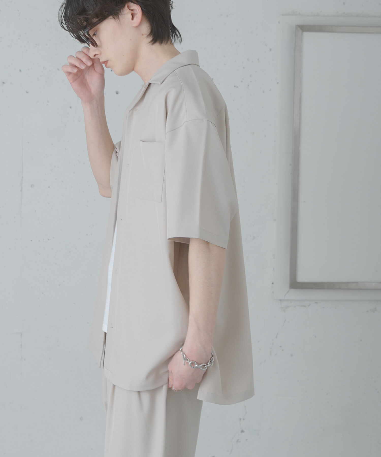 SENSE OF PLACE by URBAN RESEARCH「『速乾』ドライタッチオープンカラールーズショートスリーブシャツ」|シャツ・ブラウス|