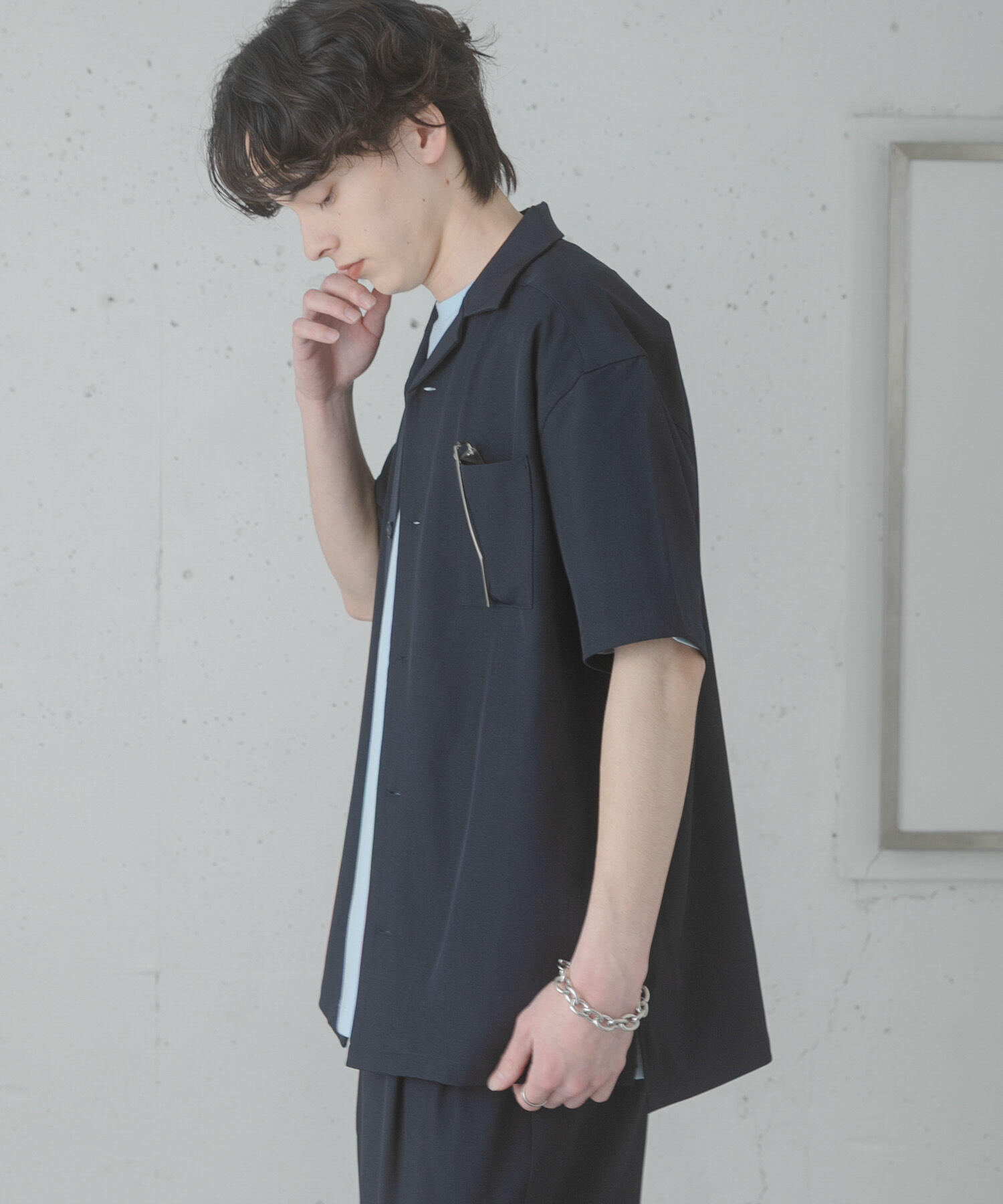 SENSE OF PLACE by URBAN RESEARCH「『速乾』ドライタッチオープンカラールーズショートスリーブシャツ」|シャツ・ブラウス|