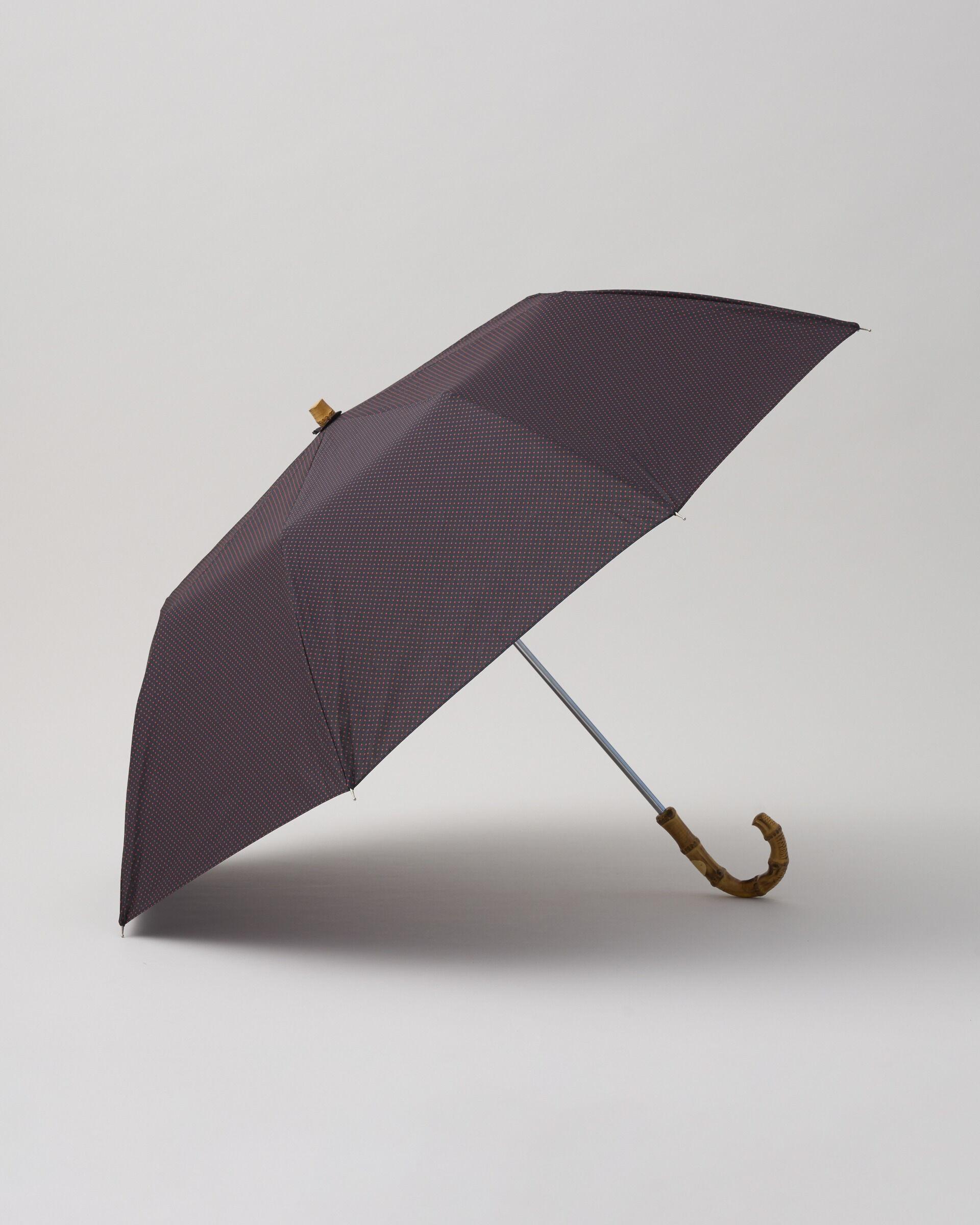 Traditional Weatherwear「FOLDING BAMBOO」|傘|ﾌﾞﾗｯｸ&times;ﾚｯﾄﾞ