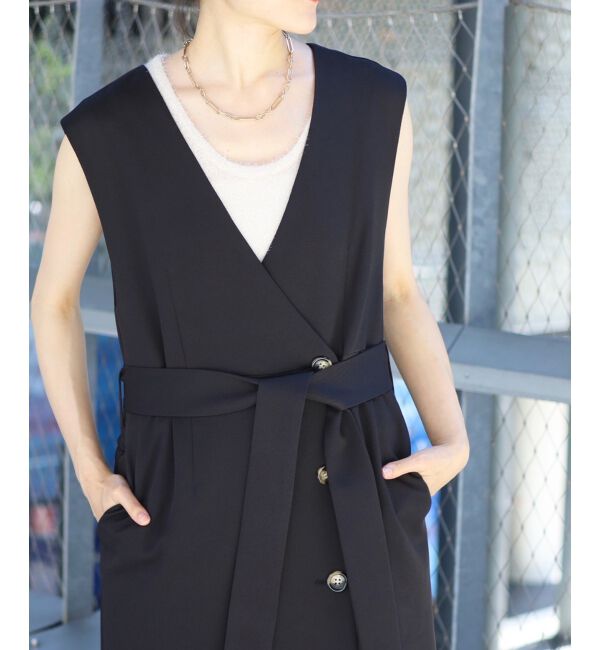 le.coeur blanc「Vカラー2WAYジレジャンスカ」|ジャンパースカート|