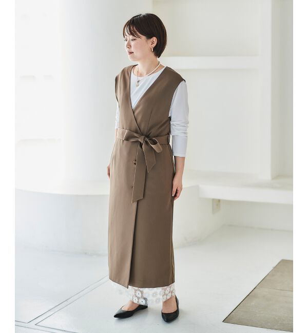 le.coeur blanc「Vカラー2WAYジレジャンスカ」|ジャンパースカート|