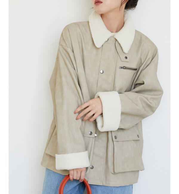  「《WEB限定アイテム》ヴィンテージライクボアカラーブルゾン」|ブルゾン・スタジャン|