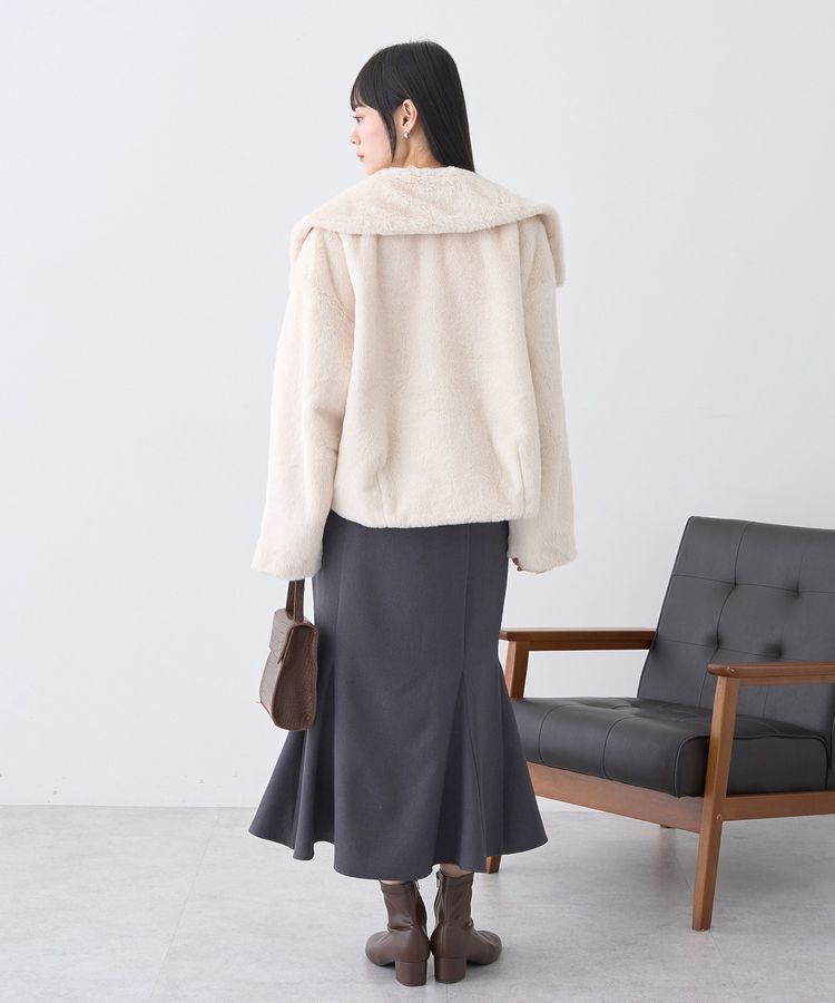 earth music&ecology「ファーショートブルゾン」|ブルゾン・スタジャン|