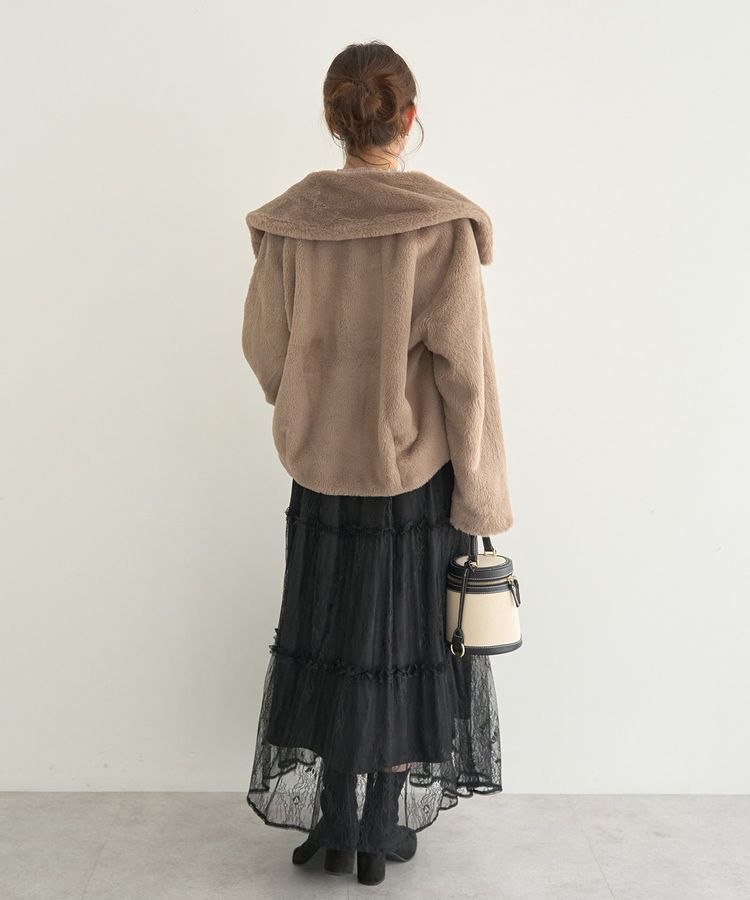 earth music&ecology「ファーショートブルゾン」|ブルゾン・スタジャン|