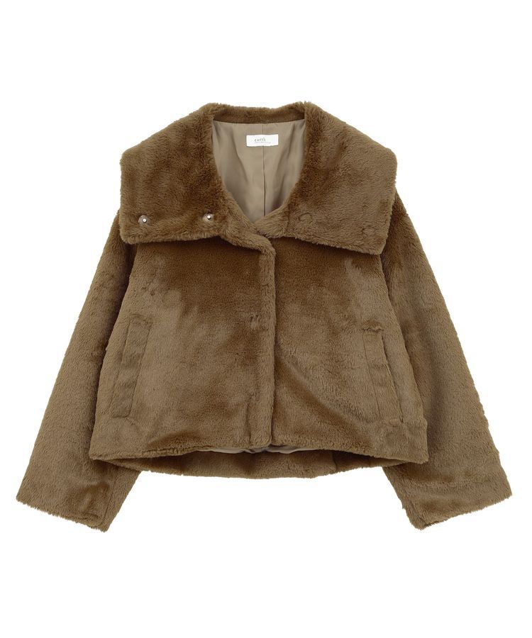 earth music&ecology「ファーショートブルゾン」|ブルゾン・スタジャン|