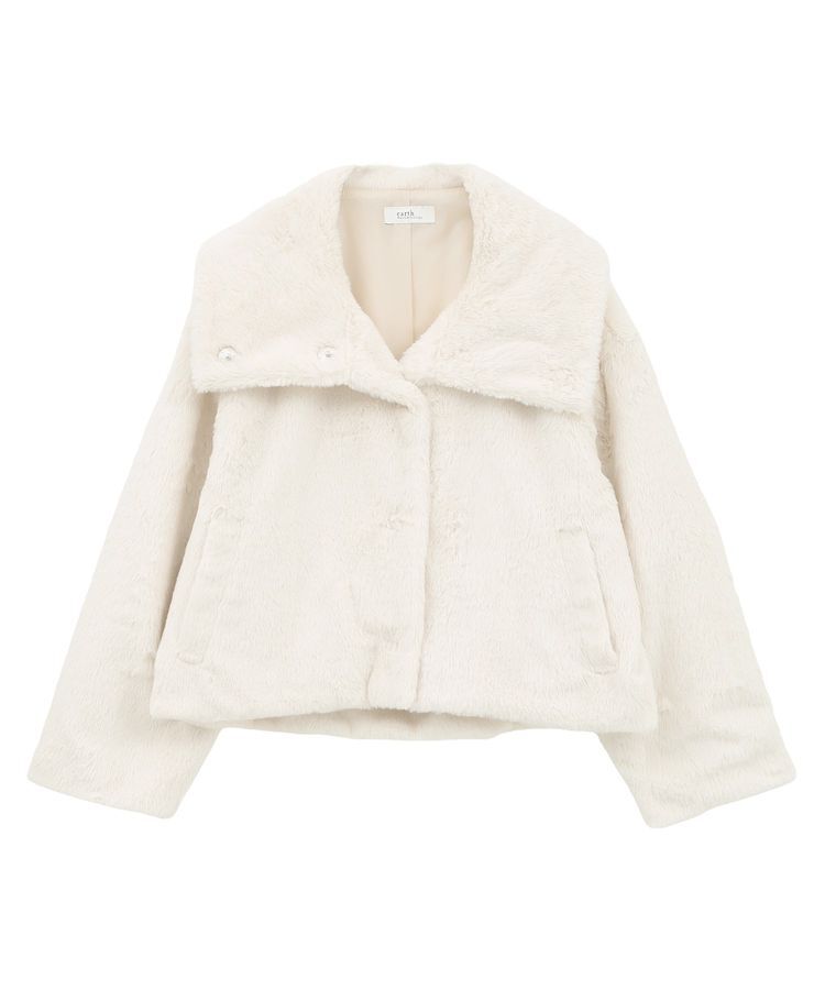 earth music&ecology「ファーショートブルゾン」|ブルゾン・スタジャン|