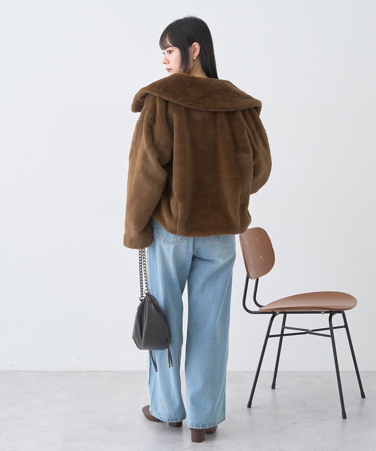 earth music&ecology「ファーショートブルゾン」|ブルゾン・スタジャン|