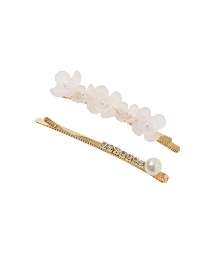 Maison de FLEUR「2セットフラワーパールヘアピン」|その他|