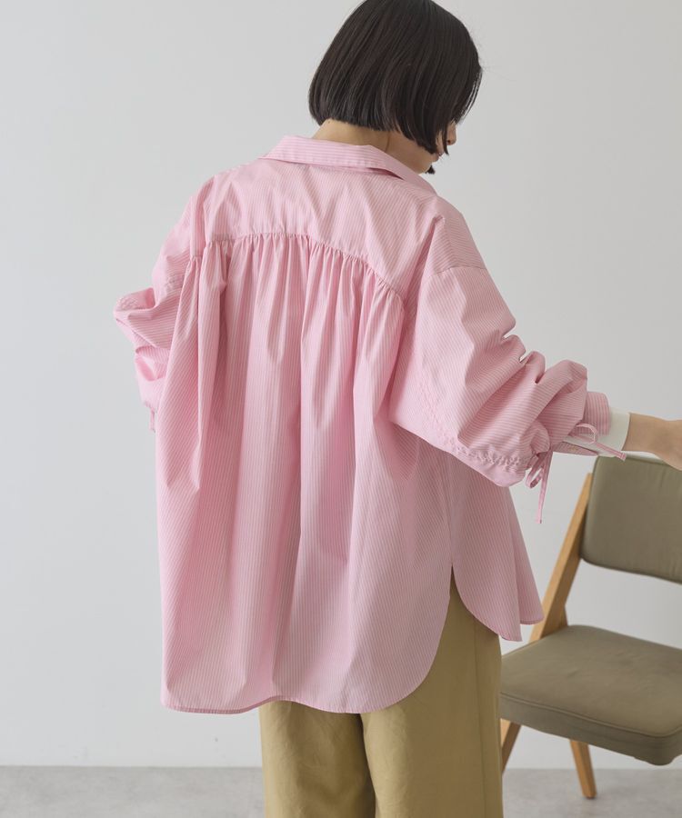 AMERICAN HOLIC「【WEB限定】イージーケアバックギャザーリボンシャツ」|シャツ・ブラウス|