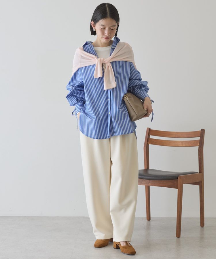 AMERICAN HOLIC「【WEB限定】イージーケアバックギャザーリボンシャツ」|シャツ・ブラウス|