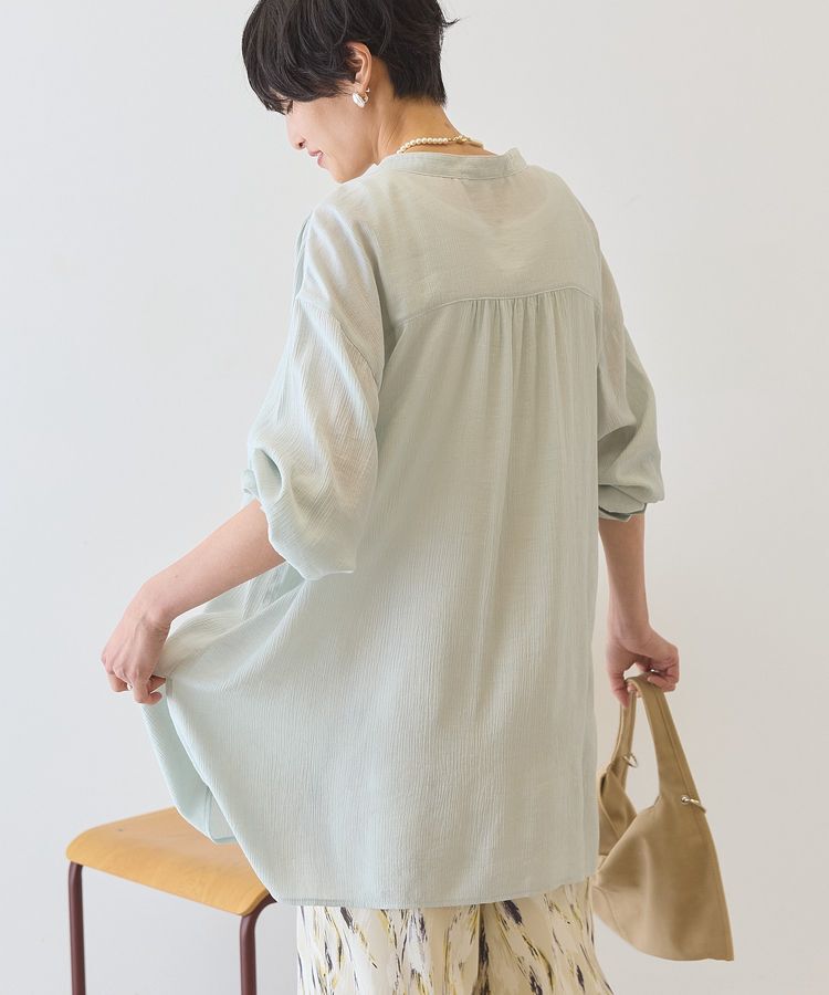 AMERICAN HOLIC「楊柳バンドカラーシャツ」|シャツ・ブラウス|