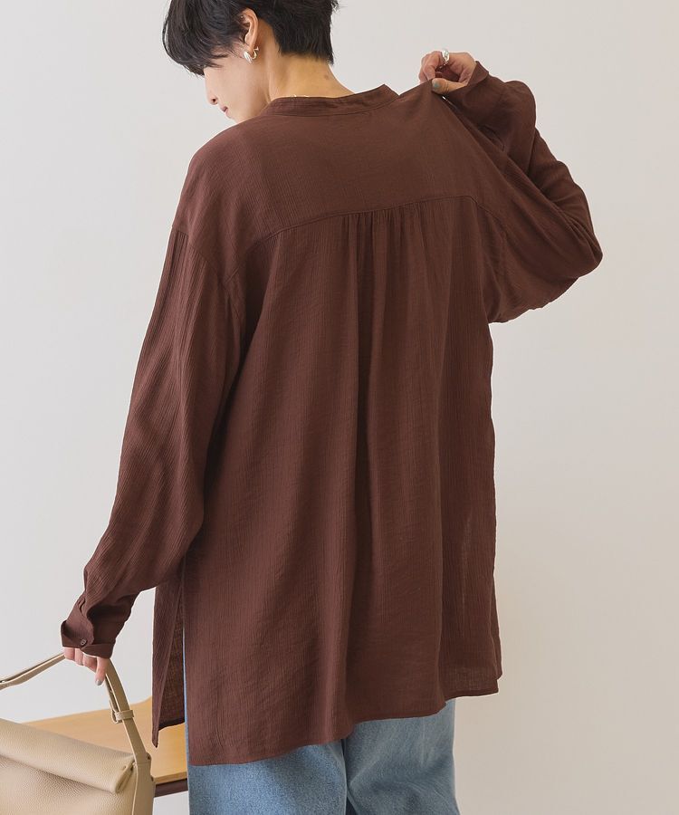 AMERICAN HOLIC「楊柳バンドカラーシャツ」|シャツ・ブラウス|