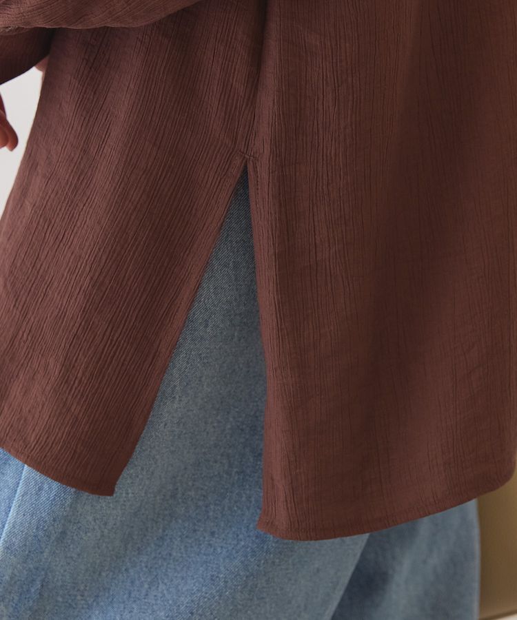 AMERICAN HOLIC「楊柳バンドカラーシャツ」|シャツ・ブラウス|