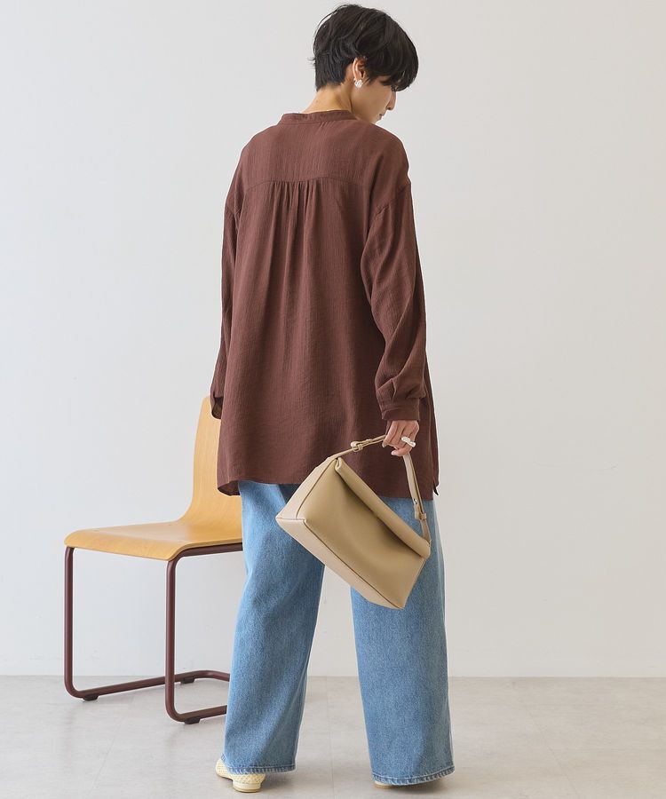 AMERICAN HOLIC「楊柳バンドカラーシャツ」|シャツ・ブラウス|