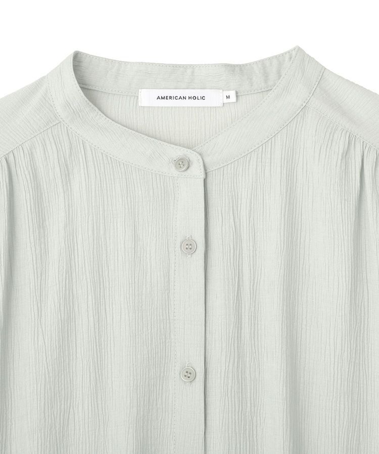 AMERICAN HOLIC「楊柳バンドカラーシャツ」|シャツ・ブラウス|