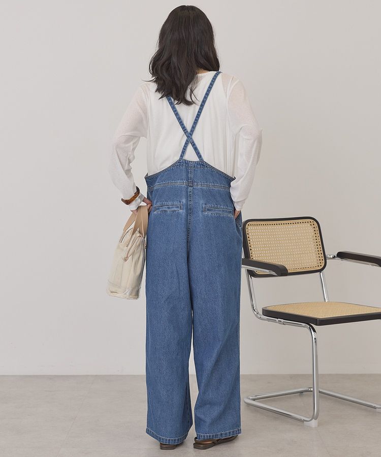 AMERICAN HOLIC「デニムスクエアサロペット」|オールインワン|