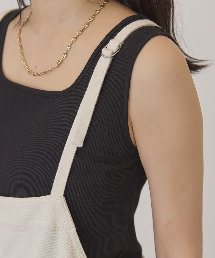 AMERICAN HOLIC「デニムスクエアサロペット」|オールインワン|