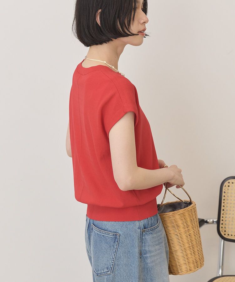 AMERICAN HOLIC「【接触冷感・UVカット】フレンチスリーブニットプルオーバー」|ニット・セーター|