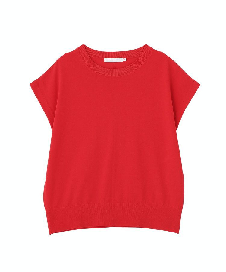 AMERICAN HOLIC「【接触冷感・UVカット】フレンチスリーブニットプルオーバー」|ニット・セーター|