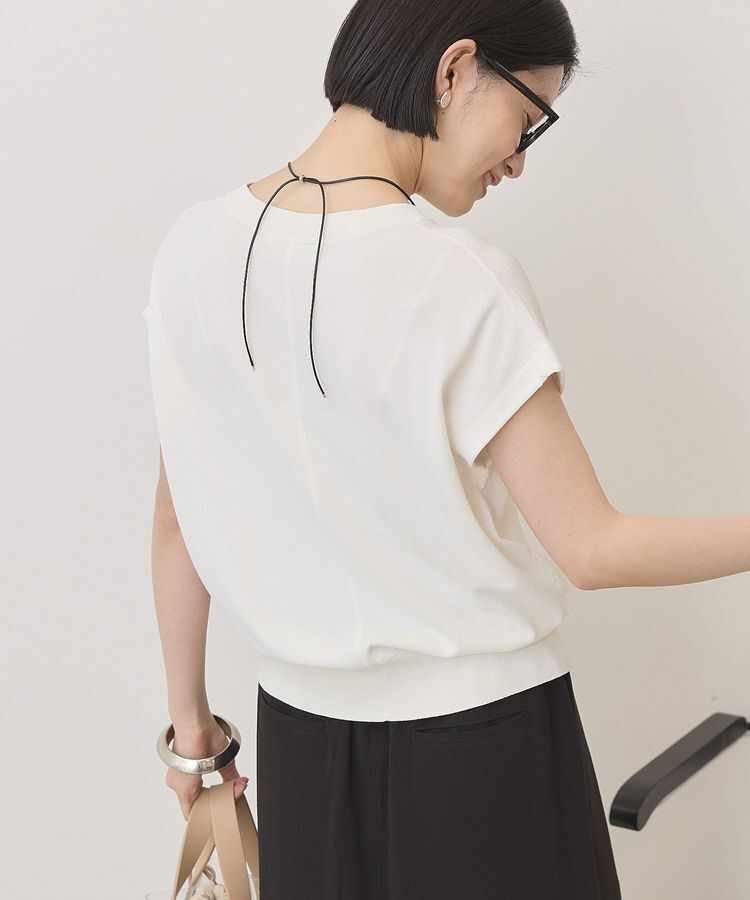 AMERICAN HOLIC「【接触冷感・UVカット】フレンチスリーブニットプルオーバー」|ニット・セーター|