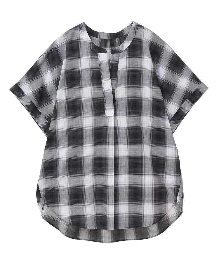 Green Parks「綿麻混フレンチスリーブスキッパーシャツ」|シャツ・ブラウス|