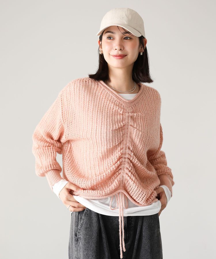 armonia「SET2点2wayシャーリングニット+インナー」|ニット・セーター|Pink