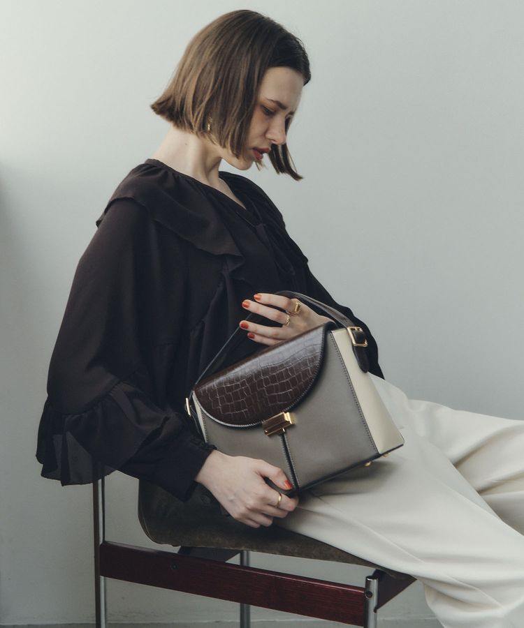 YECCA VECCA「配色メタルポイントバッグ」|ハンドバッグ|