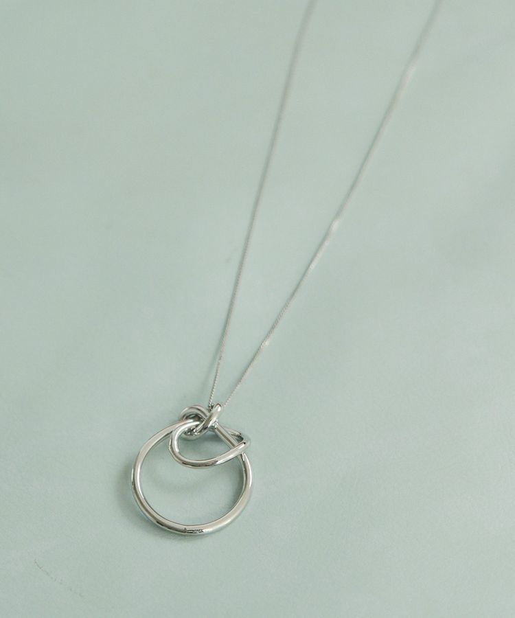 YECCA VECCA「ノットフープワントップネックレス」|ネックレス|Silver