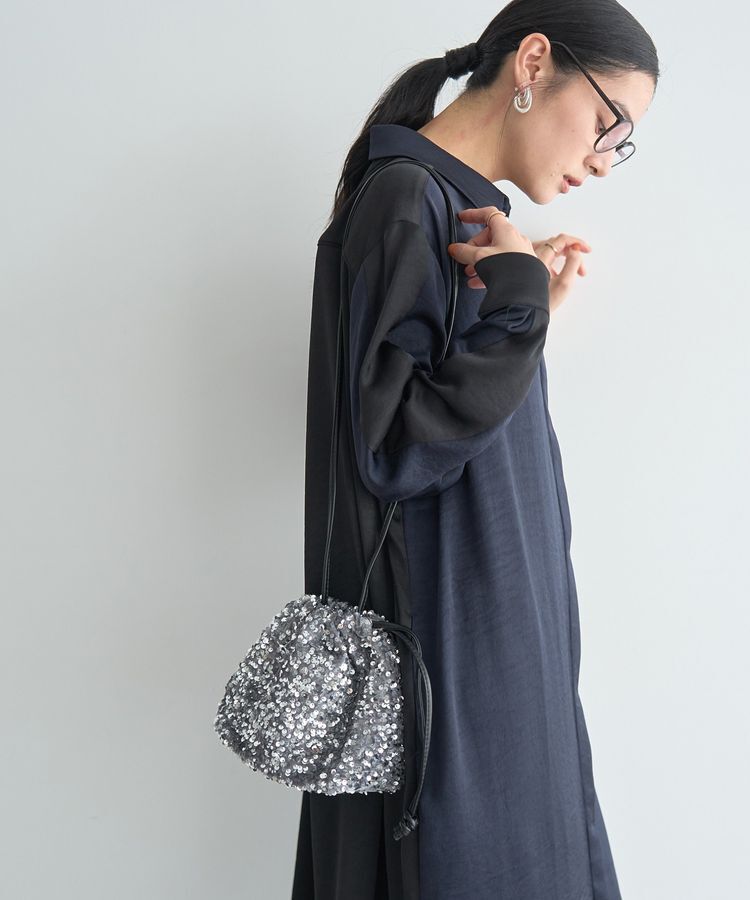 YECCA VECCA「スパンコールバッグ」|ショルダー・メッセンジャー|Gray