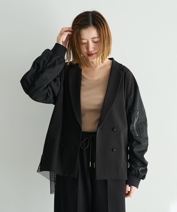 Editt by YECCA VECCA「異素材MIXテーラードジャケット」|テーラードジャケット|