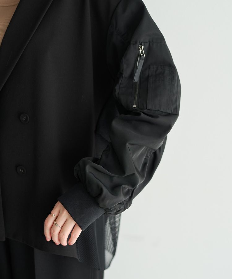 Editt by YECCA VECCA「異素材MIXテーラードジャケット」|テーラードジャケット|