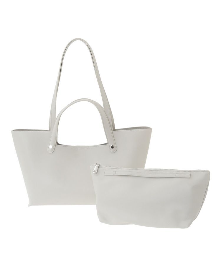 YECCA VECCA「【cache cache】ポーチ付き横長2wayトート」|トートバッグ|