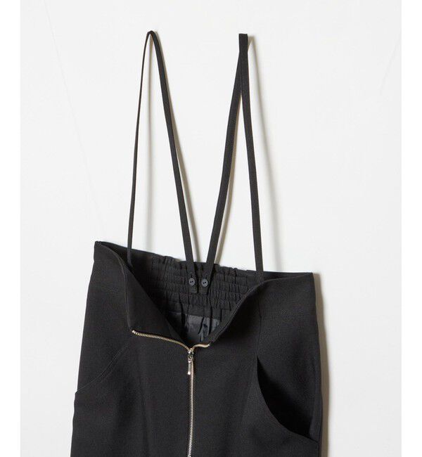 allureville「フロントジップサスペンダースカート」|ジャンパースカート|