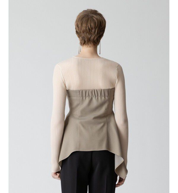 allureville「ソフトシアーリブプルオーバー」|ニット・セーター|