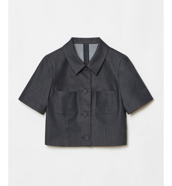 LOULOU WILLOUGHBY「【LOULOU WILLOUGHBY】シャンブレー半袖ジャケット」|テーラードジャケット|