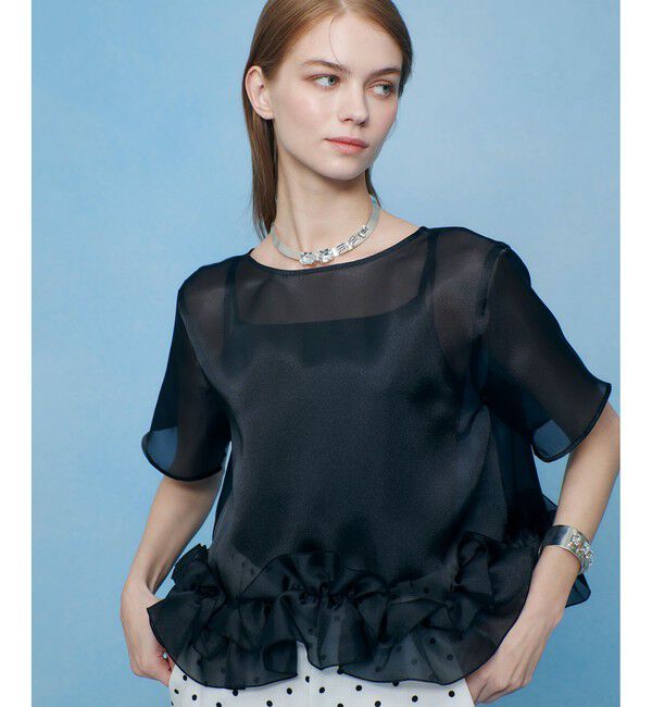 LOULOU WILLOUGHBY「【LOULOU WILLOUGHBY】2WAYシアーブラウス」|シャツ・ブラウス|