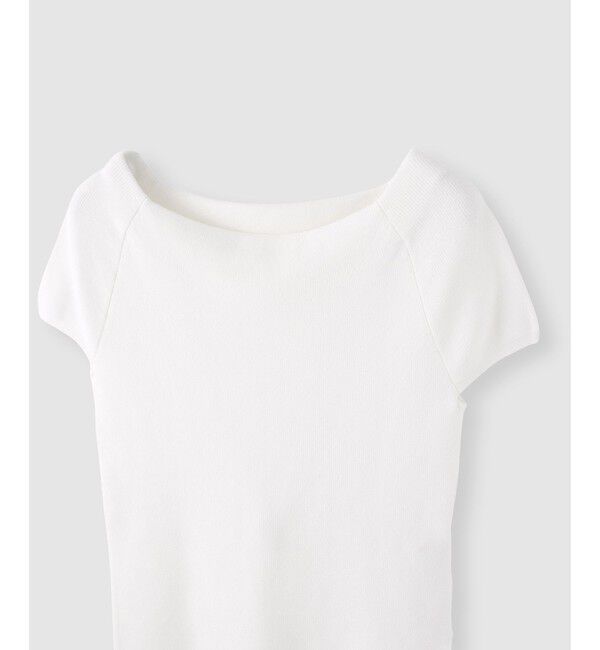 allureville「2WAY ネックショートスリーブプルオーバー」|ニット・セーター|