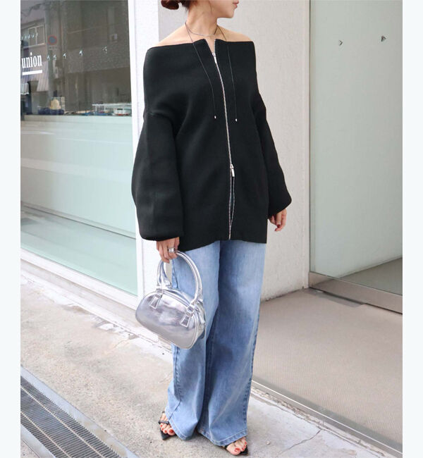 titivate「ダブルファスナーオーバーサイズニットプルオーバー」|ニット・セーター|