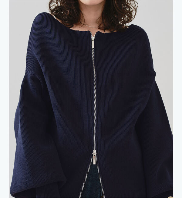 titivate「ダブルファスナーオーバーサイズニットプルオーバー」|ニット・セーター|